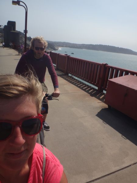 Auf der Golden Gate Bridge 